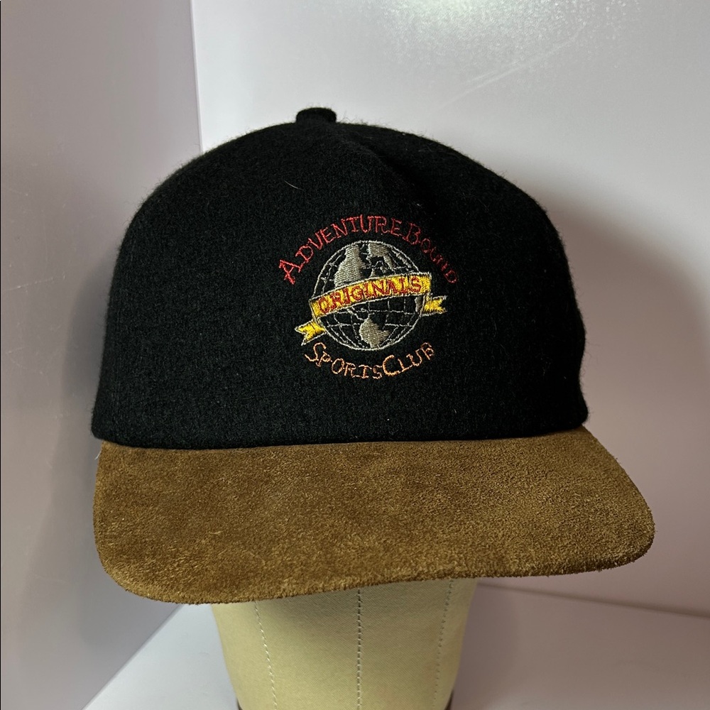 Vintage Adventure Bound Genuine Leather Sports Club Wool Hunter Black/Brown Hat